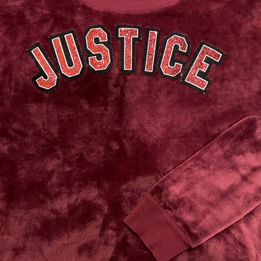 JUSTICE velvet sweater
